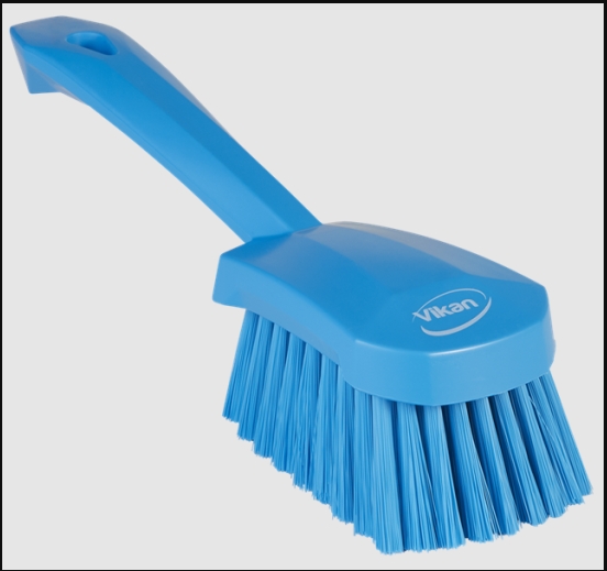 Vikan Soft Bristle Blue Scrubbing Brush, 270mm bristle length, Polyester, Polypropylene, Stainless Steel bristle
