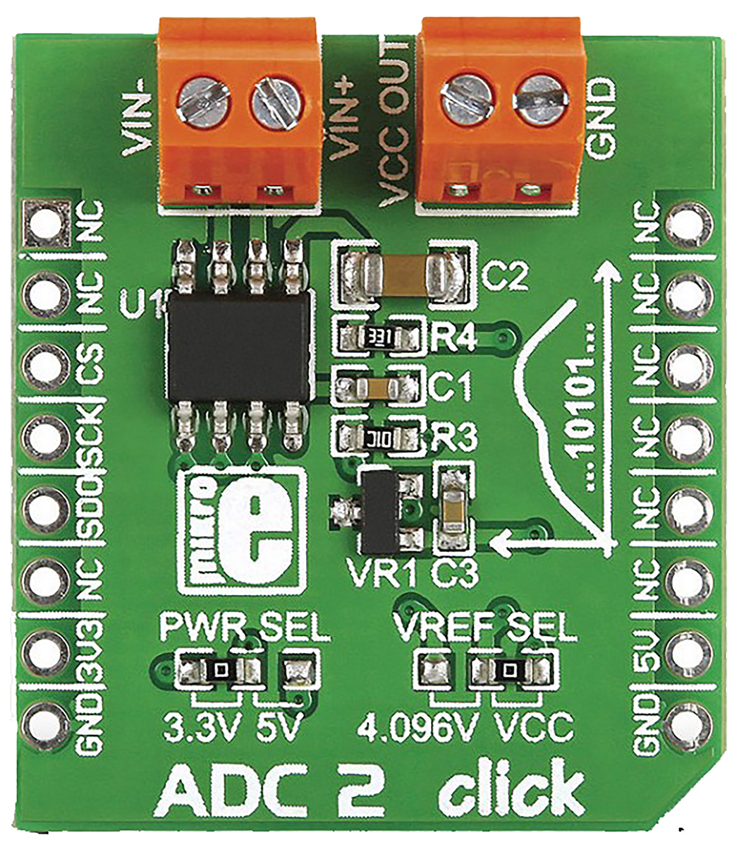 MikroElektronika MIKROE-1893 ADC2 Click Converter Module Signal Conversion Development Kit