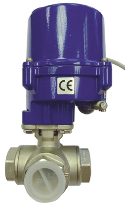 RS PRO 24 V, 110 V, 220 V 3 port Motorised Valve, Ball Valve type , 1in Pipe Size, 1000 psi