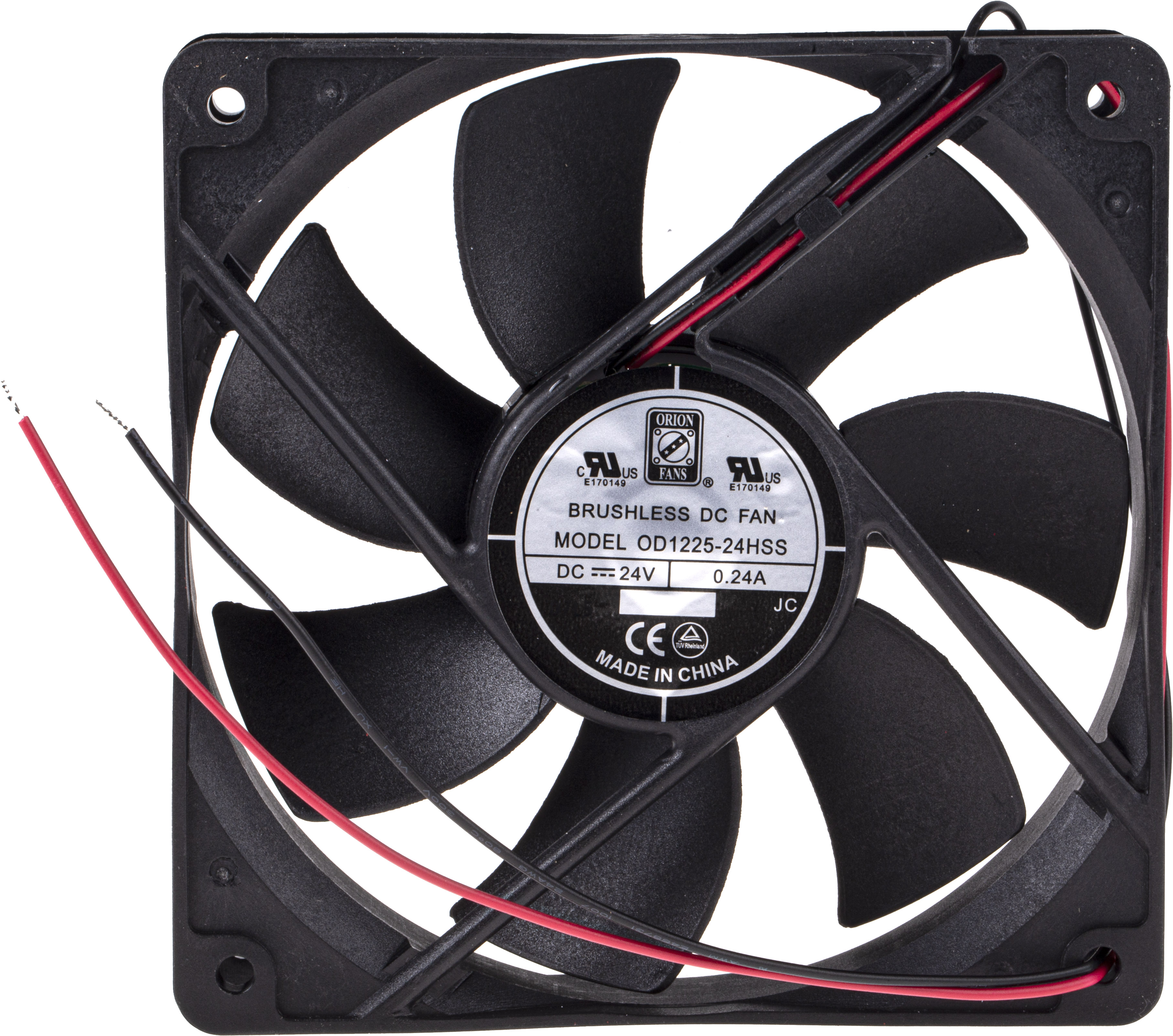 RS PRO Axial Fan, 24 V dc, DC Operation, 144.4m³/h, 5.8W, 240mA Max, 120 x 120 x 25mm