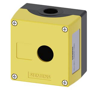Siemens Yellow Metal SIRIUS ACT 3SU18 Push Button Enclosure - 1 Hole 22mm Diameter