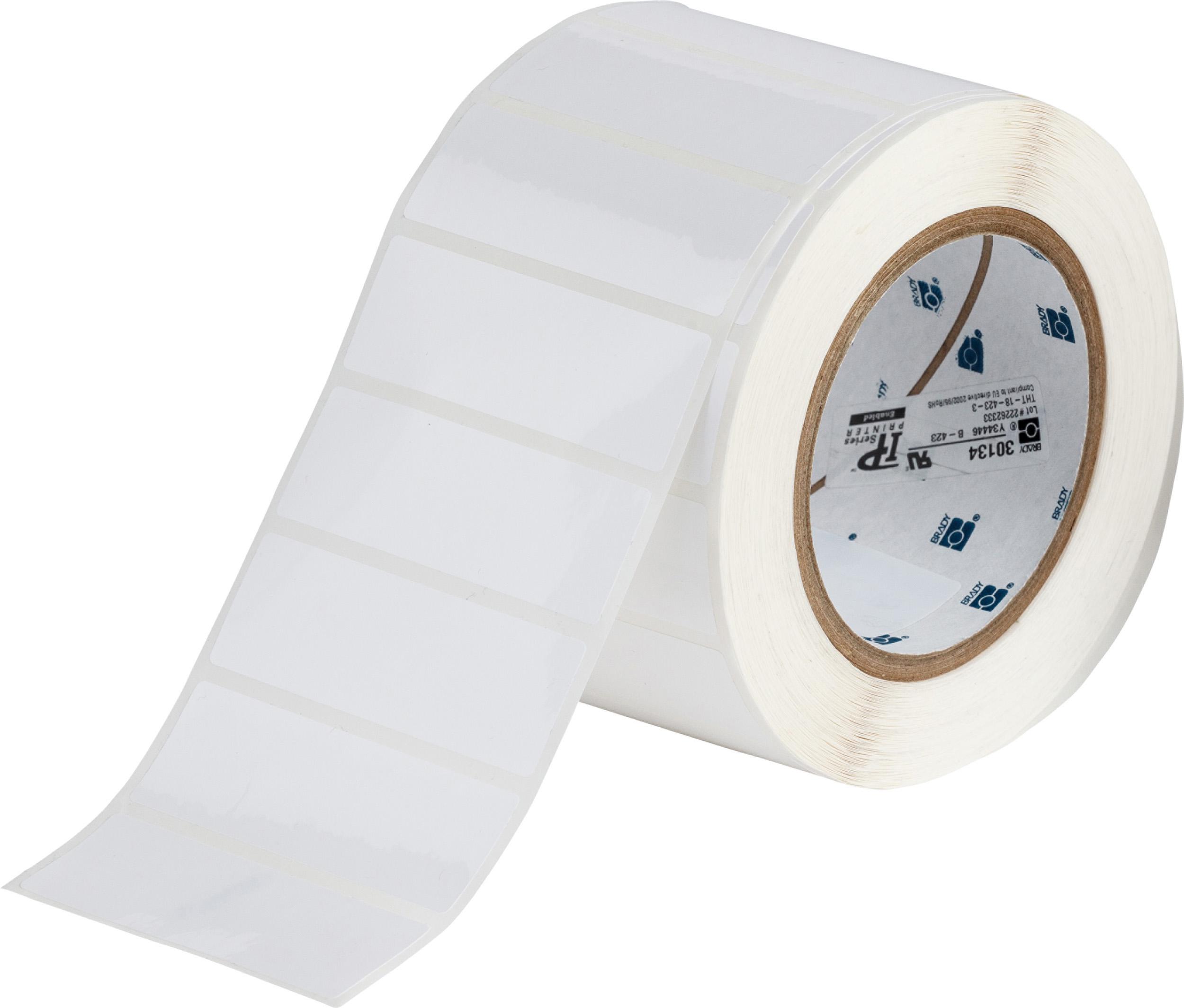 Brady B-423 on White Label Printer Labels, 76.20 mm Width, 25.4mm Label Length