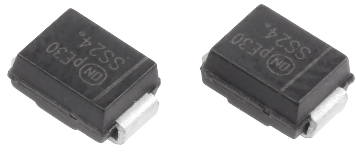 onsemi 40 V 2 A Diode Schottky 2-Pin DO-214AA SS24T3G