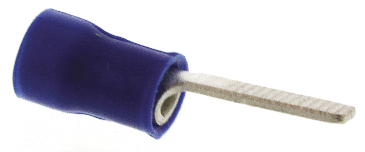 TE Connectivity , PLASTI-GRIP Insulated Crimp Blade Terminal 10.3mm Blade Length, 1mm² to 2.6mm², 16AWG to 14AWG, Blue