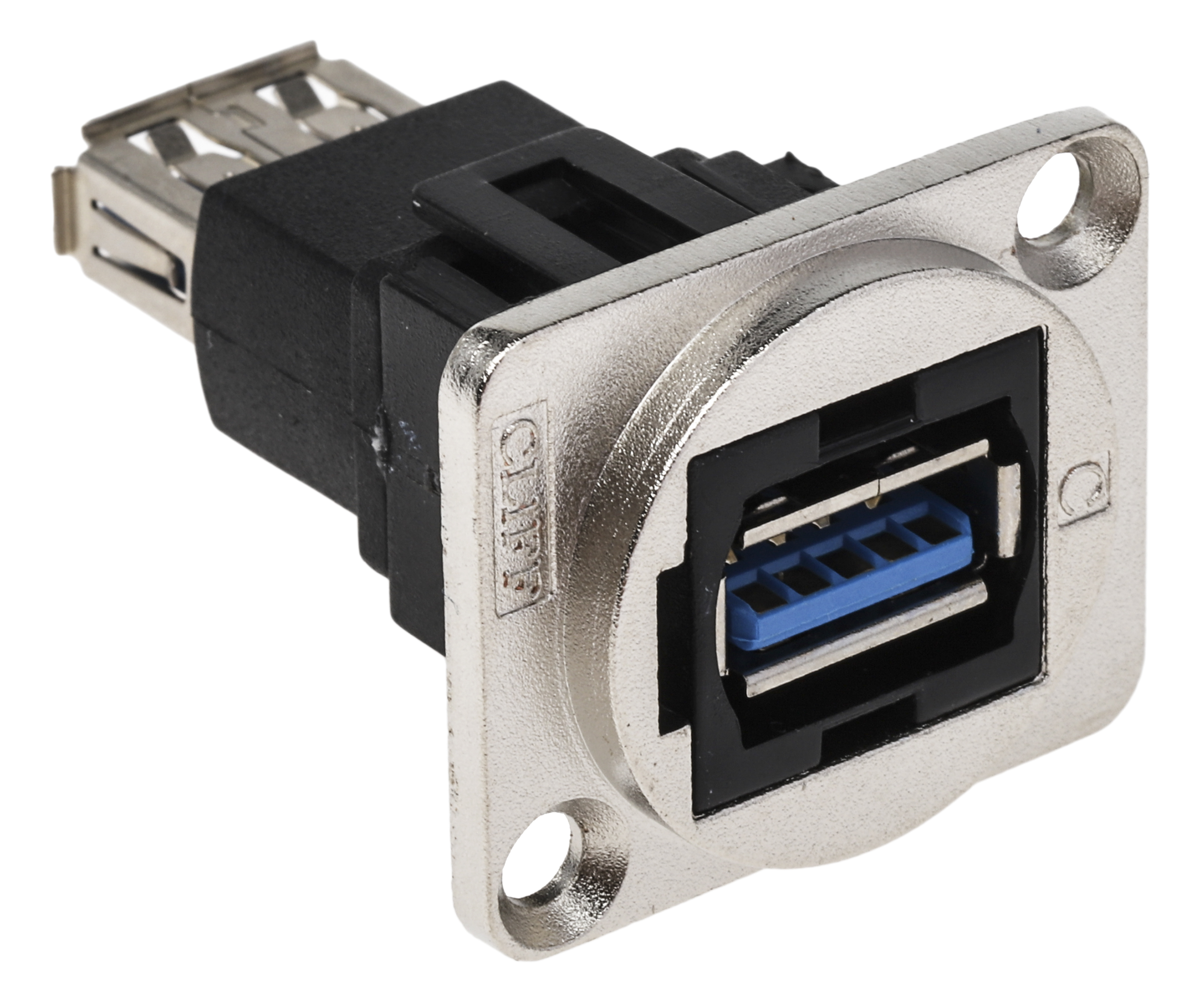 RS PRO Straight, Panel Mount, Socket- Single Port Type A to A 3.0 USB Connector