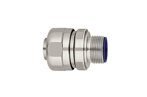 HellermannTyton Straight, Cable Conduit Fitting, 16mm Nominal Size, M16, Nickel Plated Brass, Silver