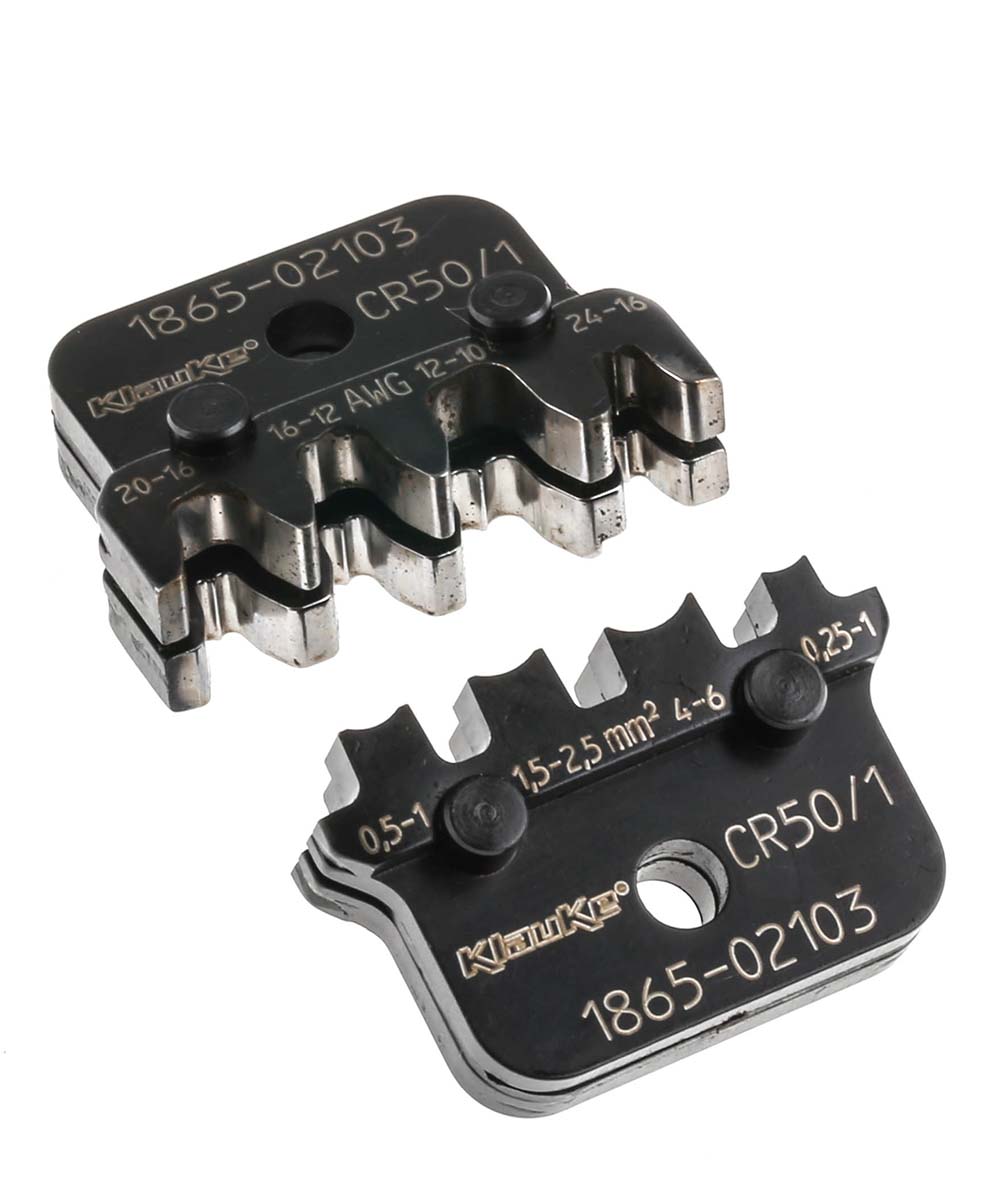 Klauke Crimping Die Set, Open Barrel Terminal, Coaxial Type Non-Insulated Receptacle