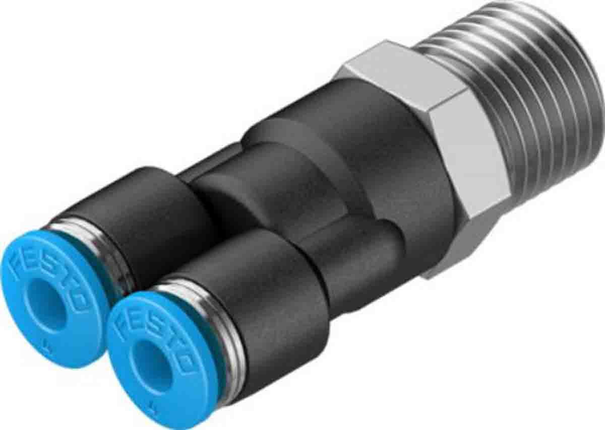 Festo Y Threaded Adaptor, Push In 4 mm to Push In 4 mm, Threaded-to-Tube Connection Style, 190675