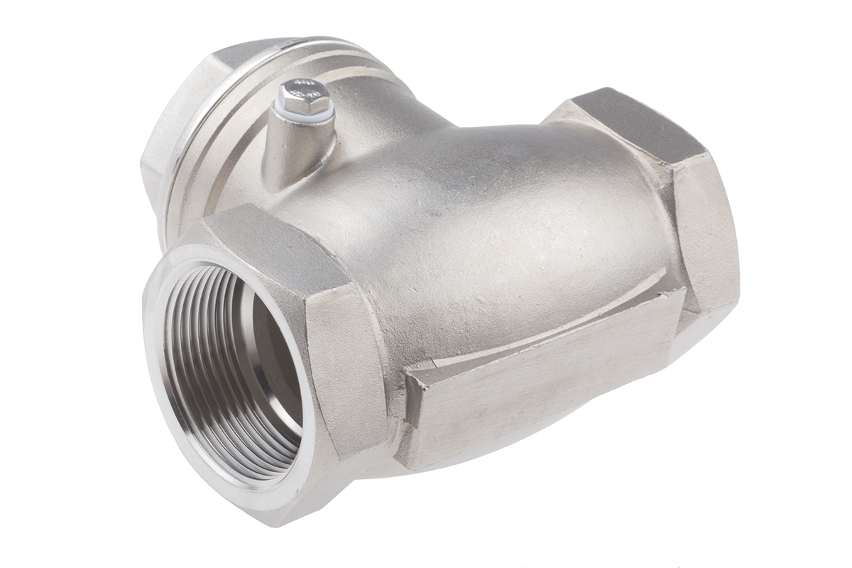 RS PRO Stainless Steel Single Check Valve, BSP 1-1/2in, 14 bar