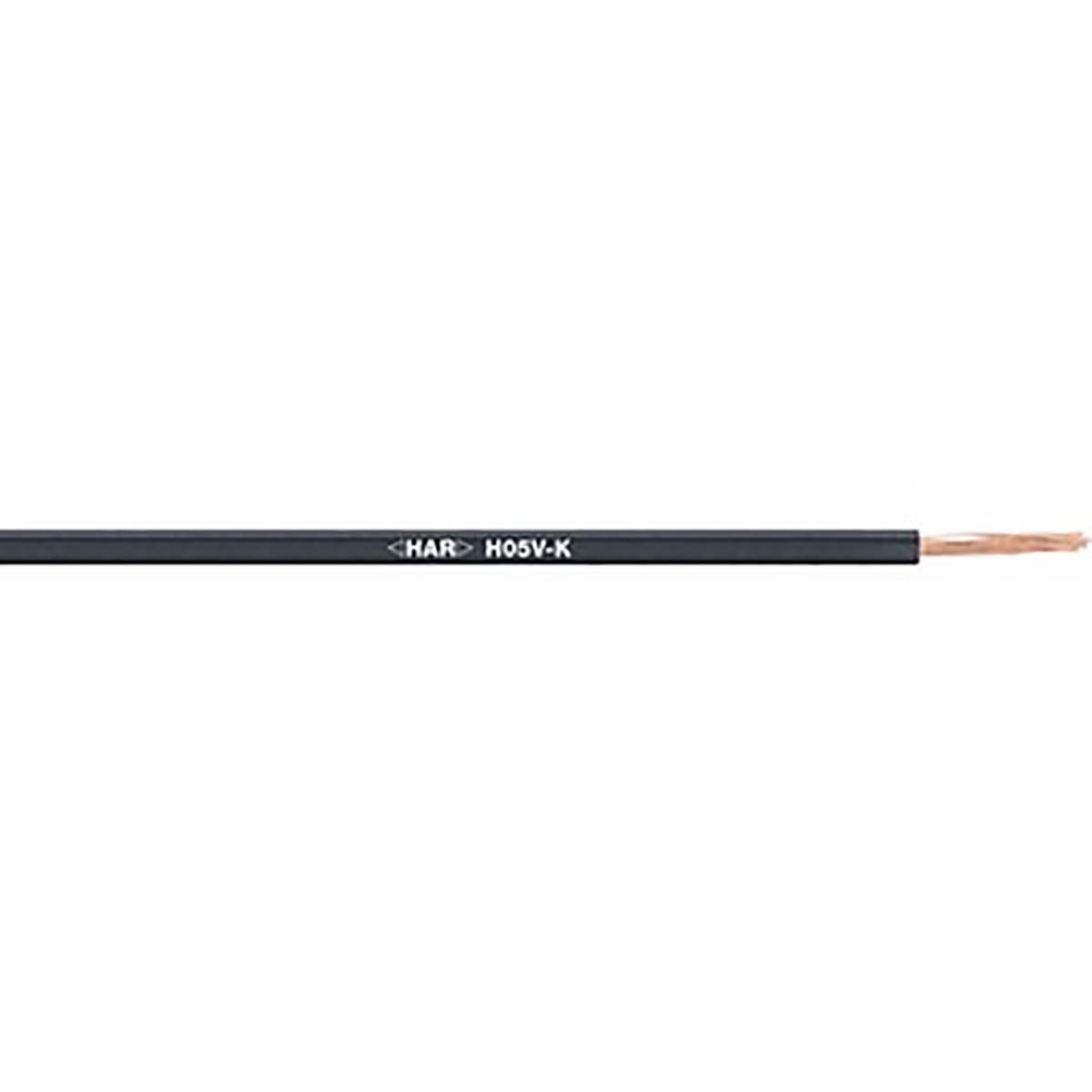 Lapp ÖLFLEX® H05V-K Series Black 0.75 mm² Hook Up Wire, 18AWG, 24/32, 100m, PVC Insulation, 4510012