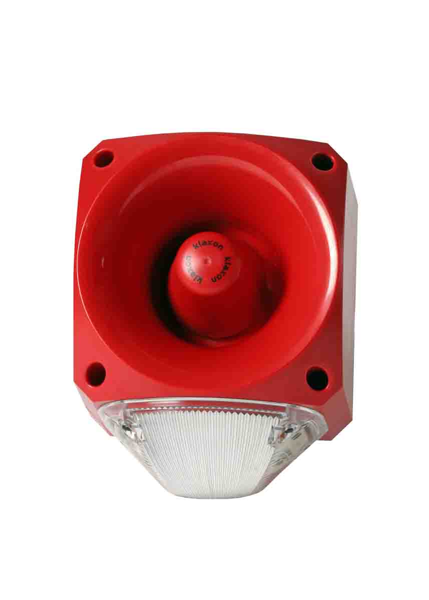 Klaxon PNC Series Clear Sounder Beacon, 10 → 60 V dc, IP66, Side Mount, 113dB at 1 Metre