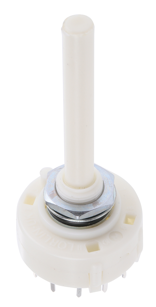 Lorlin, 6 Position DP6T Rotary Switch, 150 mA @ 250 V ac, Solder