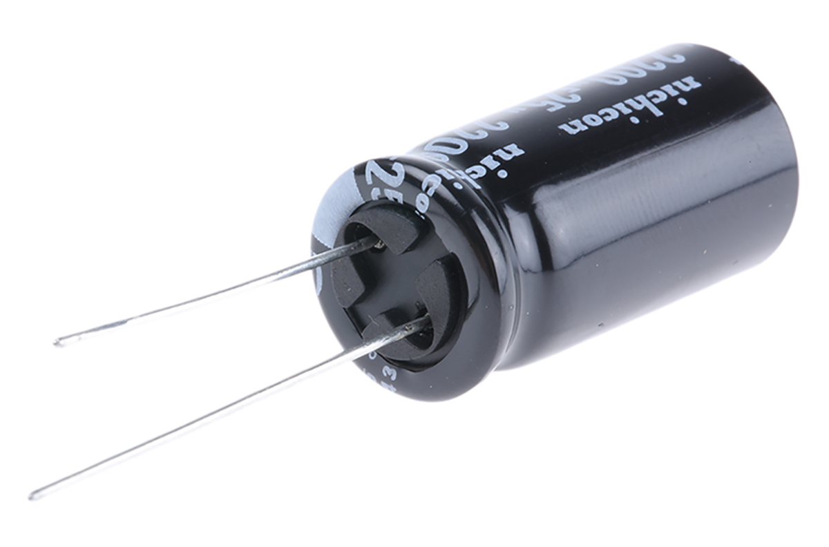 Nichicon 2200μF Aluminium Electrolytic Capacitor 25V dc, Radial, Through Hole - UVY1E222MHD