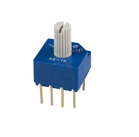 Nidec Components SS-10, 5 Position SP5T Rotary Selector Switch, 100 mA, Pin