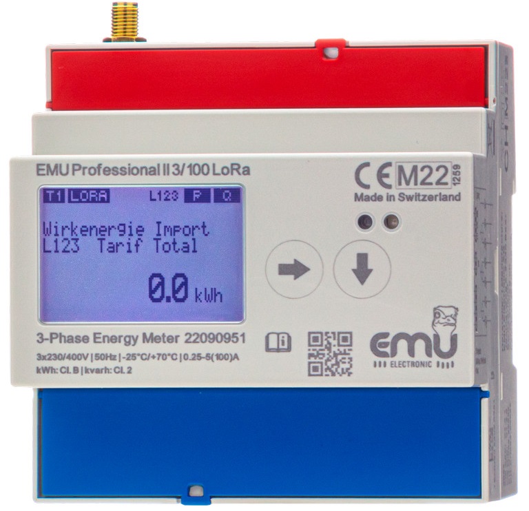 EMU Electronic AG 3 Phase LCD Display Digital Power MeterPower