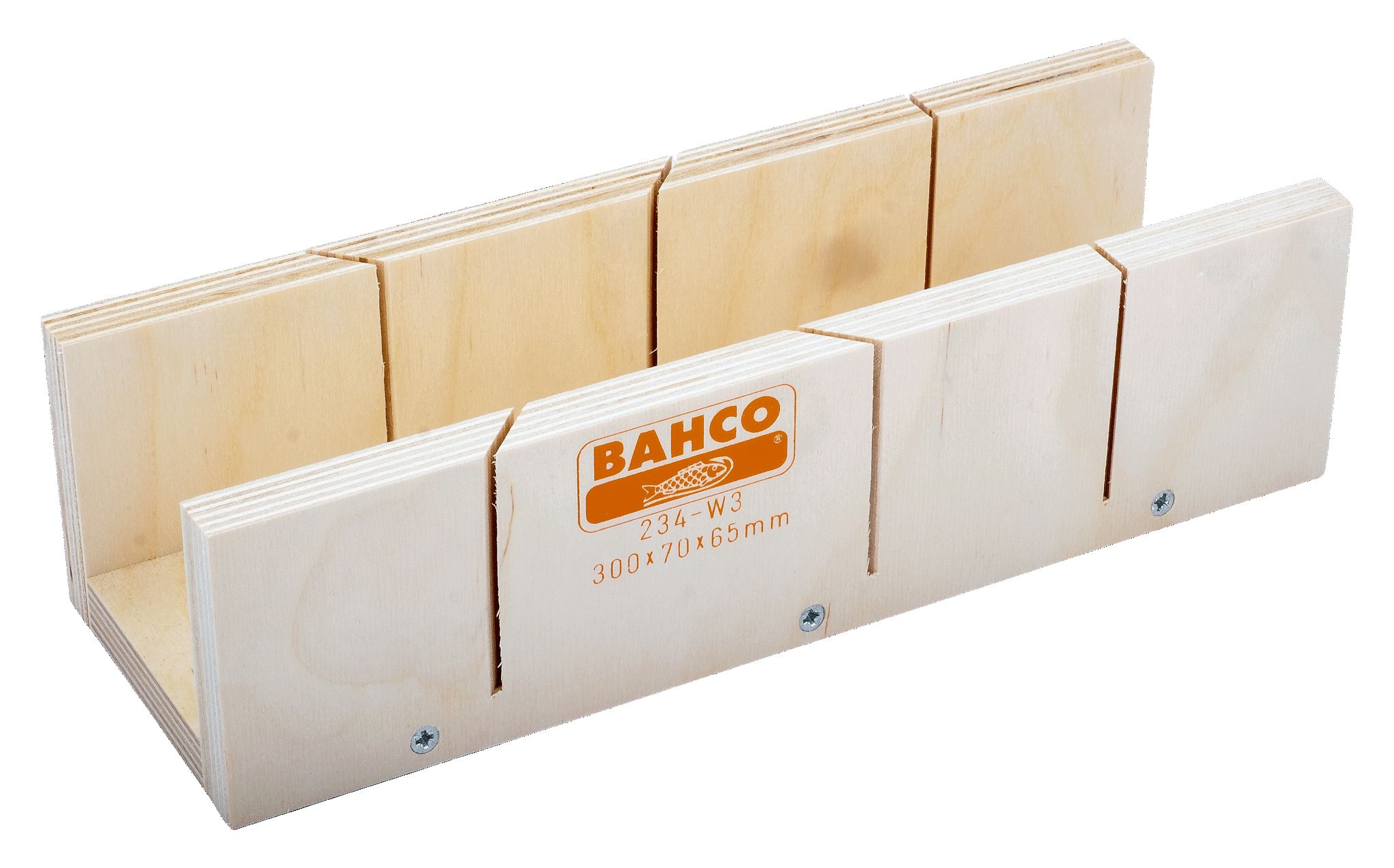 Bahco Wooden Mitre Box With Side Wall, 1 piece