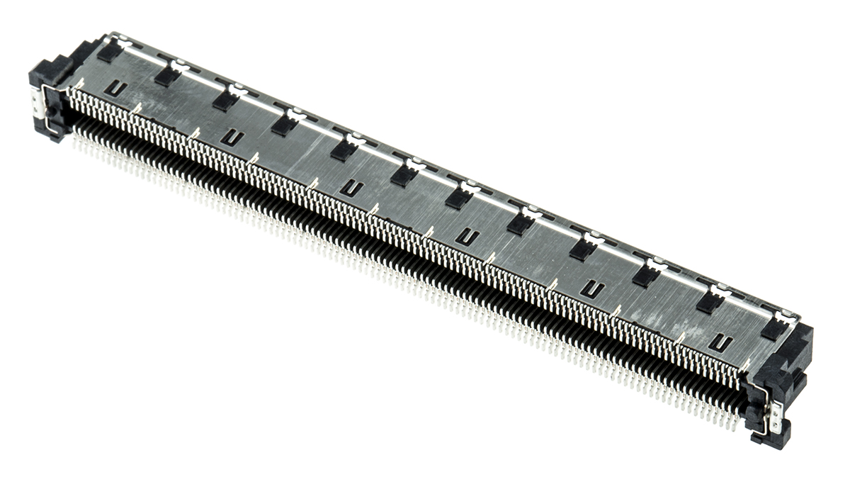 TE Connectivity Free Height Series Straight Surface PCB Header, 220 Contact(s), 0.5 mm Pitch, 2 Row, Shrouded