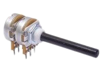 Radiohm POTM 4.7kΩ Rotary Potentiometer 2-Gang Panel Mount, 05.062.4470