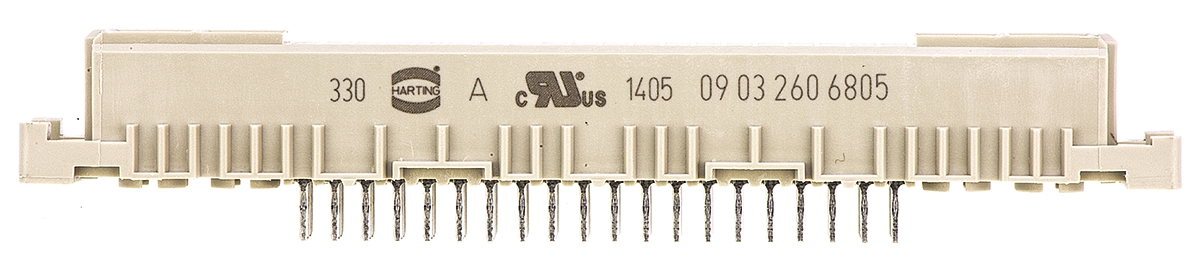 HARTING 60 + 4 Way 2.54mm Pitch, Type M Class C2, 3 Row, Straight DIN 41612 Connector, Socket