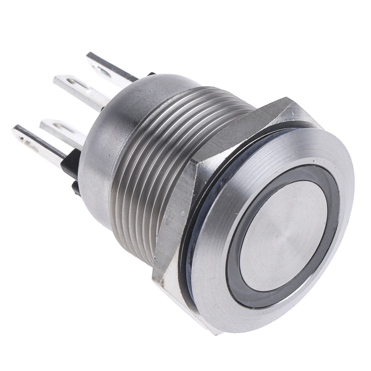 Bulgin MPI002 Series Illuminated Push Button Switch, Momentary, Panel Mount, 19.2mm Cutout, SPST, Red/Green LED, 24V