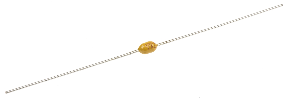 KEMET 100nF Multilayer Ceramic Capacitor MLCC, 50V dc V, ±10% , Axial