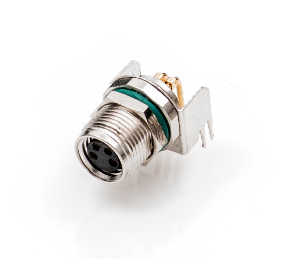 Amphenol Industrial Circular Connector, 3 Contacts, Panel, M8 Connector, Socket, Female, IP68, M Series
