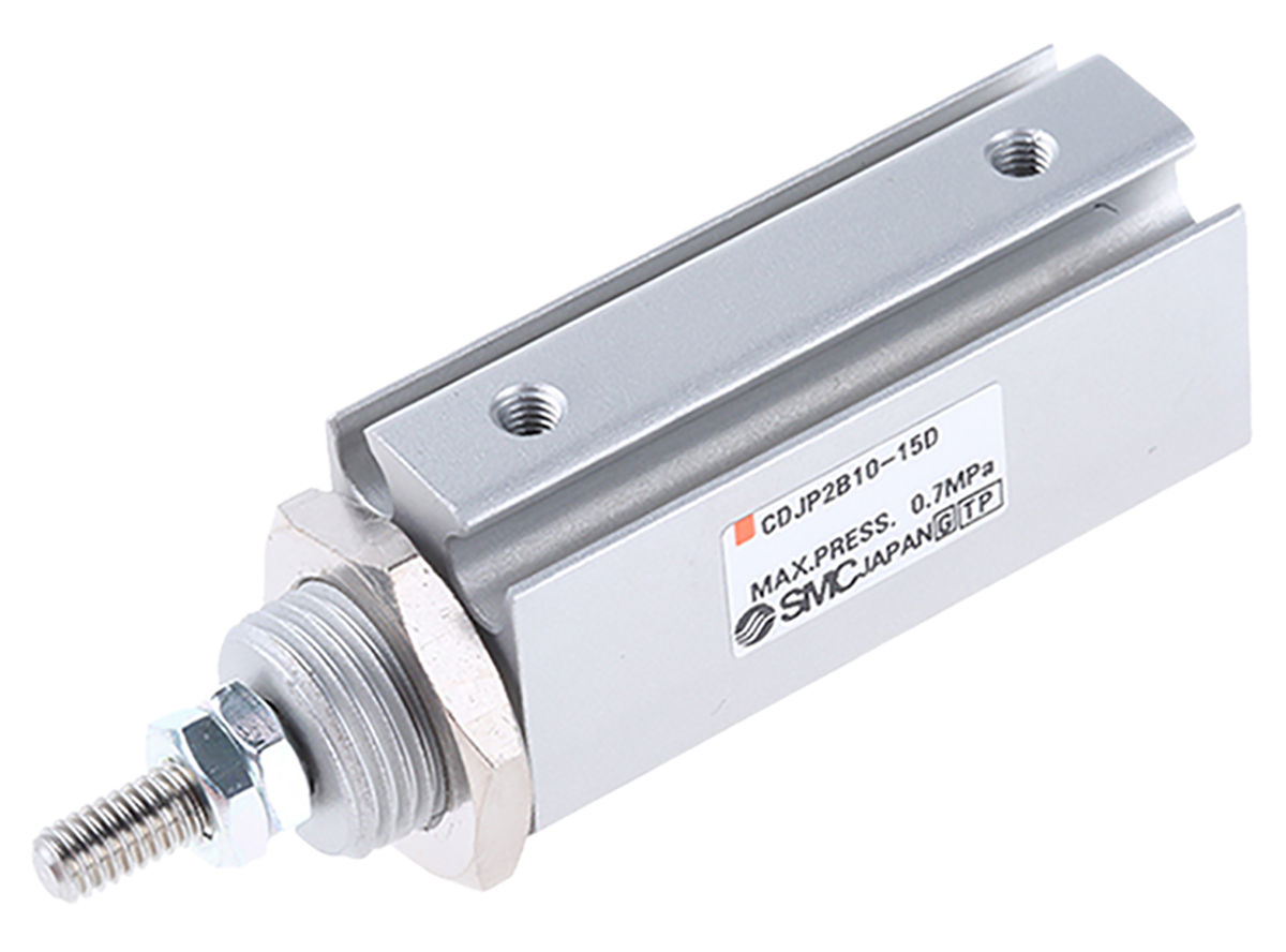 SMC 15 mm Pneumatic Piston Rod Cylinder - CDJP2 Series, Double Acting Acting