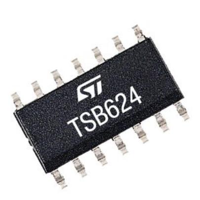 TSB624IYDT STMicroelectronics, Operational Amplifier, 1.7 MHz, 14-Pin 40 V SOT-23-5