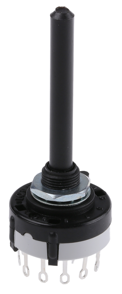 Lorlin, 4 Position 3PST Rotary Switch, 150 mA@ 250 V ac, Solder Tab