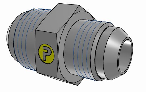 Parker Hydraulic Union Straight Threaded Adaptor UNF 1 1/16-12 Male to UNF 7/8-14 Male, 12-10HMTXS