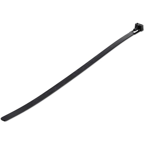 StarTech.com Cable Tie, Reuseable, 250mm x 8 mm, Black Nylon, Pk-100