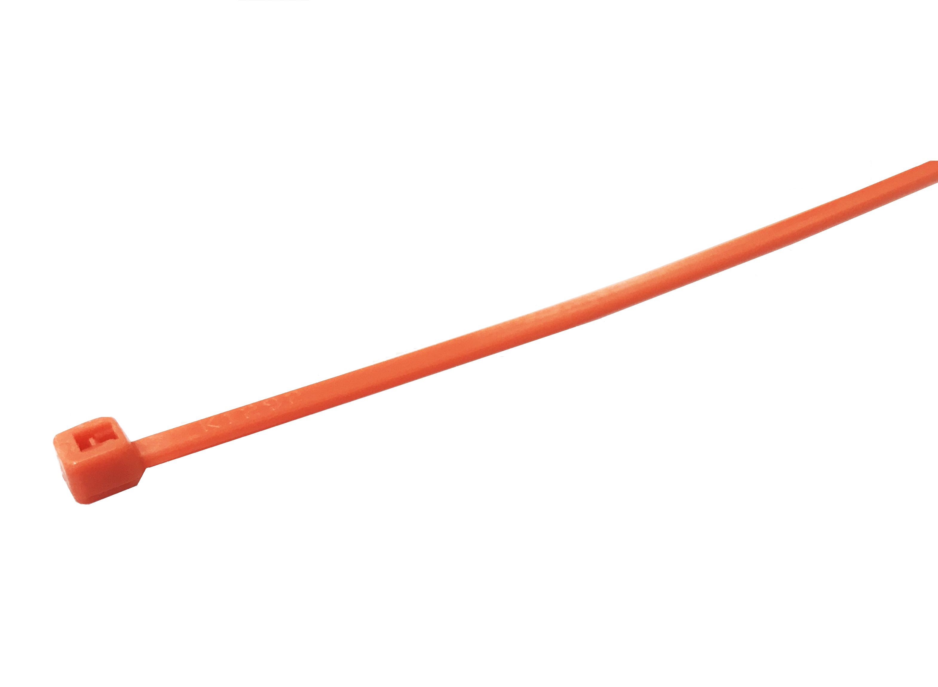 RS PRO Cable Tie, 203mm x 4.6 mm, Orange Nylon, Pk-100