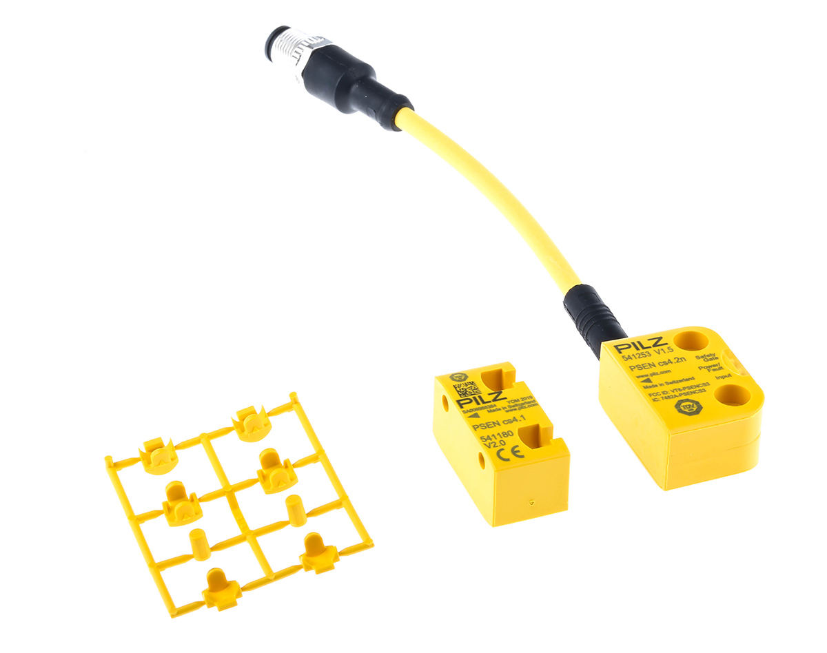 Pilz Transponder Non-Contact Safety Switch, 24V dc, Polybutylene Terephthalate Housing, M12
