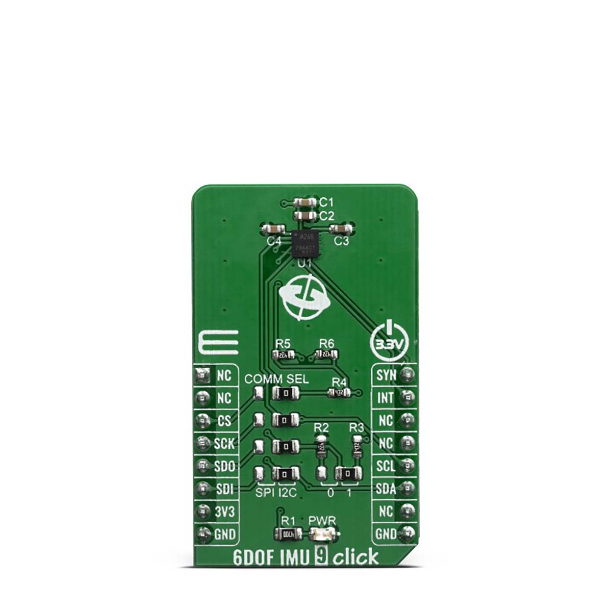 MikroElektronika 6DOF IMU 9 Click Motion Sensor Development Kit for Mikroe-3827