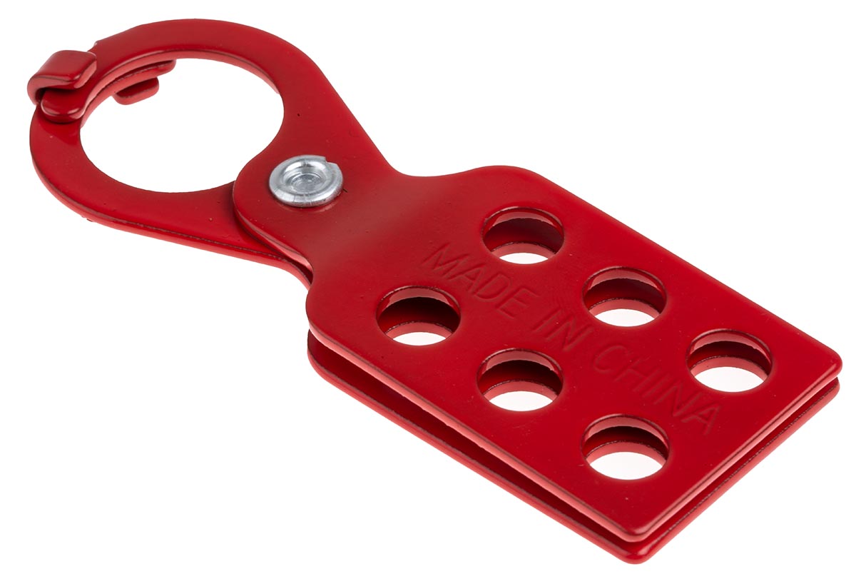 Brady Red 6-Lock Aluminium Lockout Hasp, 10.01mm Shackle
