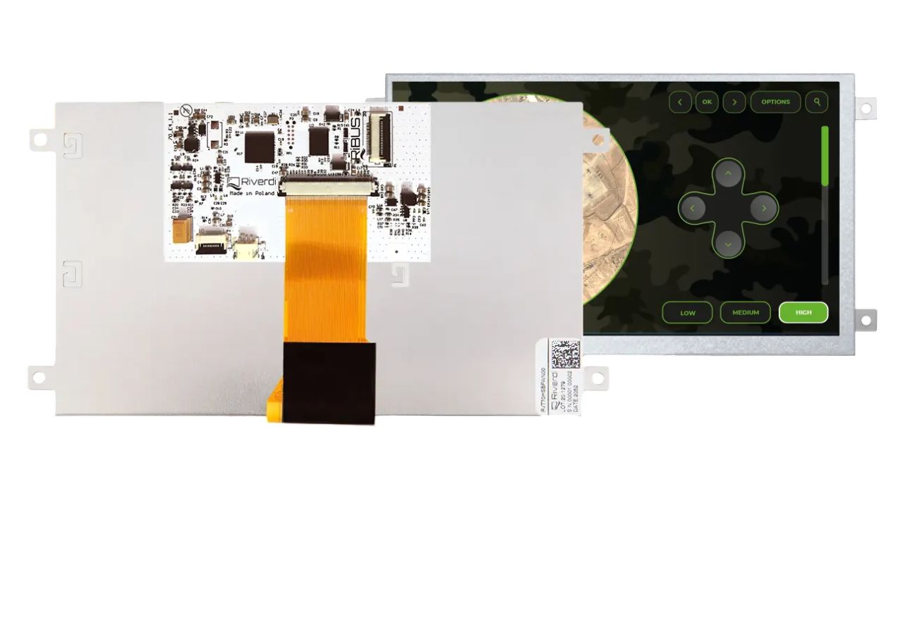 Riverdi RVT70HSBFWN00 IPS TFT TFT LCD Display, 7in, 1024 x 600pixels