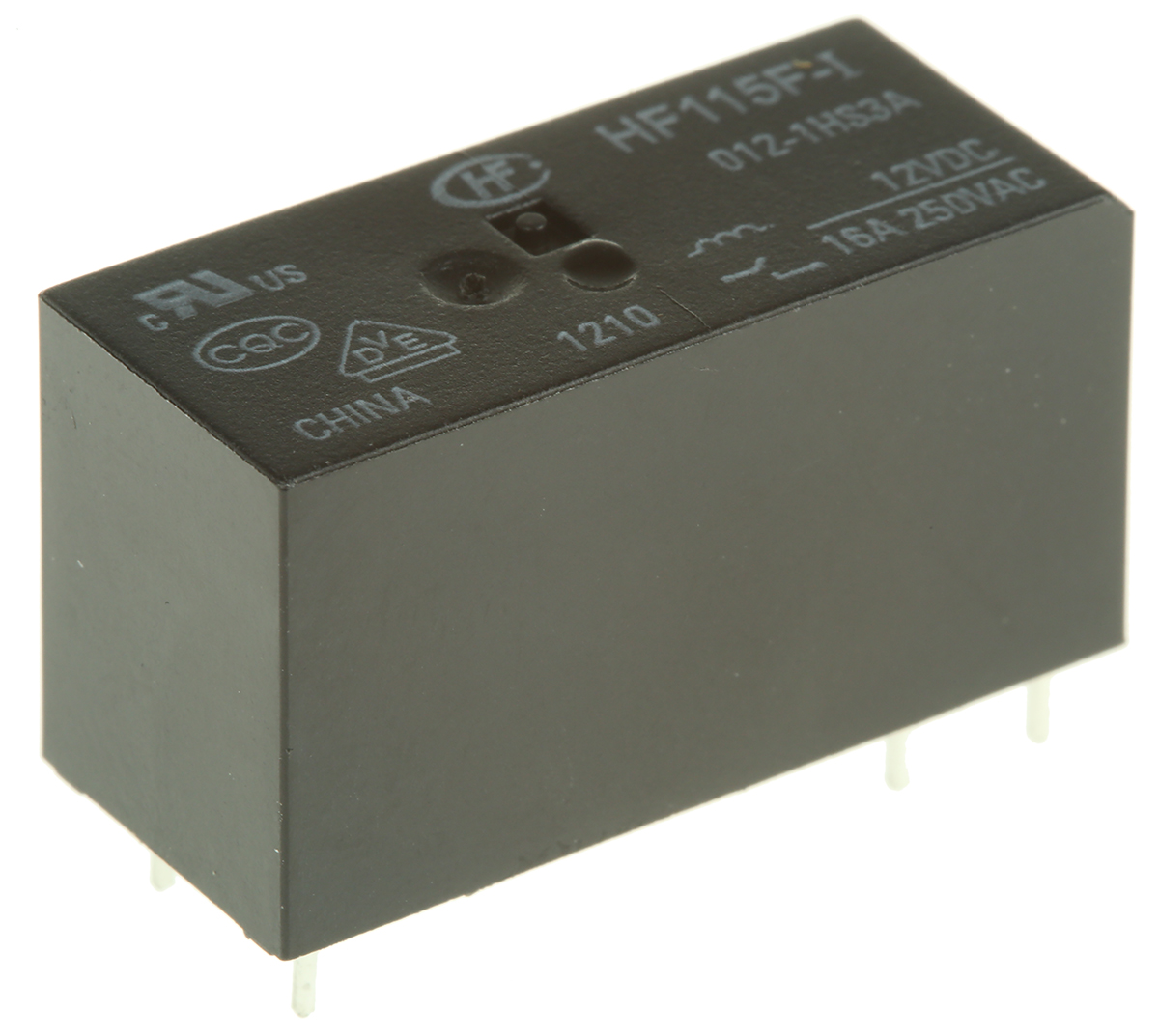 RS PRO PCB Mount Power Relay, 12V dc Coil, 16A Switching Current, SPST