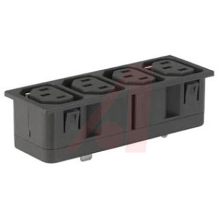 Schurter F Snap-In IEC Connector Socket, 10A, 250 V