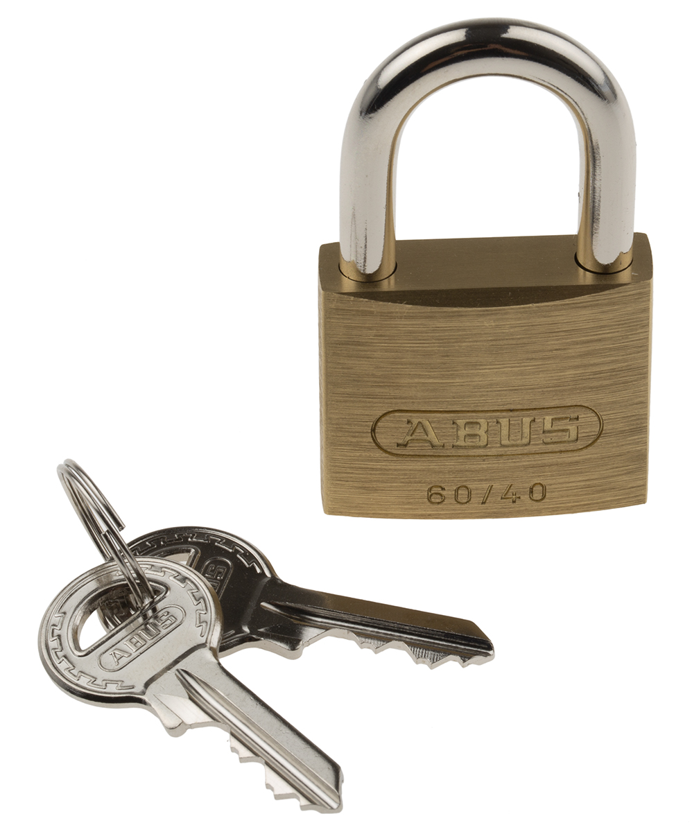 ABUS Key Weatherproof Brass, Steel Padlock, Keyed Alike, 6mm Shackle, 40mm Body