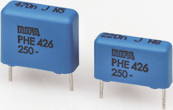KEMET PHE426 Metallised Polypropylene Film Capacitor, 200 V ac, 400 V dc, ±5%, 2.2μF, Through Hole
