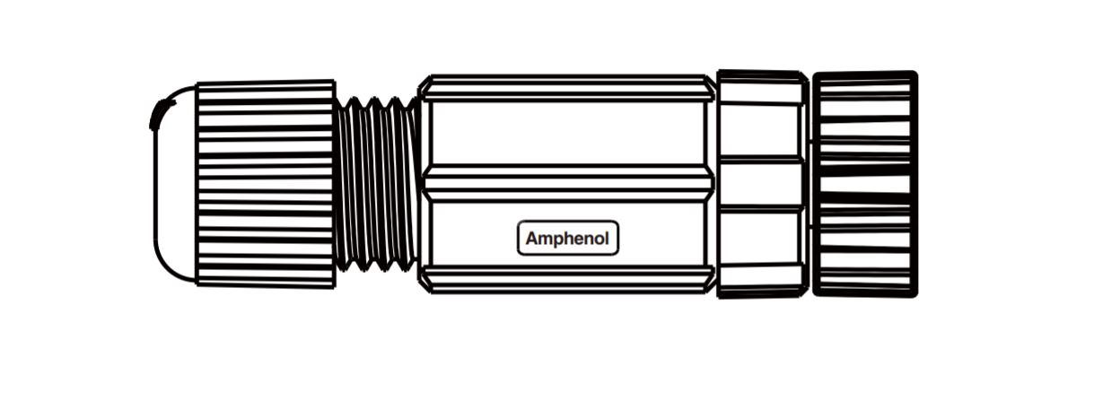 Amphenol Industrial Circular Connector, 4 Contacts, Cable, M8 Connector, Socket, Female, IP67, M Series