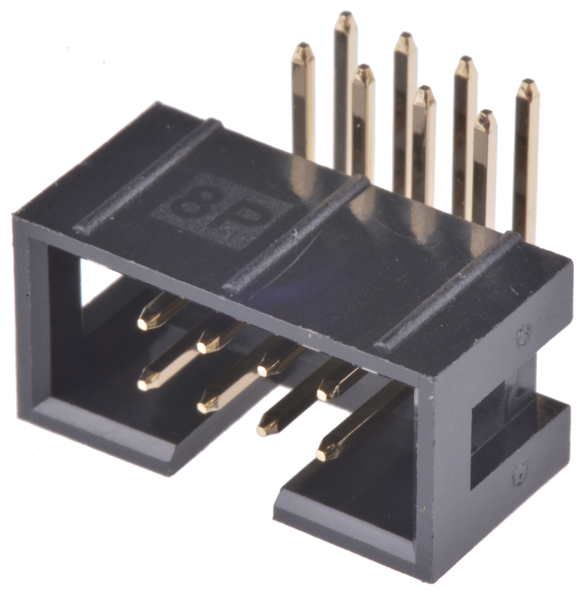 Wurth Elektronik WR-BHD Series Right Angle Through Hole PCB Header, 8 Contact(s), 2.54 mm Pitch, 2 Row, Shrouded