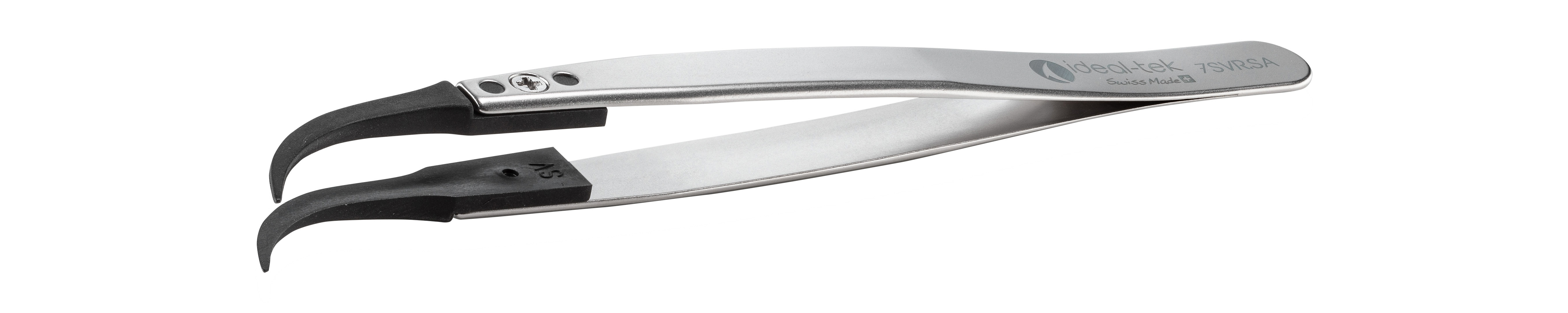 ideal-tek 130 mm, Stainless Steel, Curved, ESD Tweezers