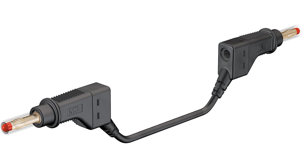 Staubli Test lead, 32A, 600V, Black, 150cm Lead Length