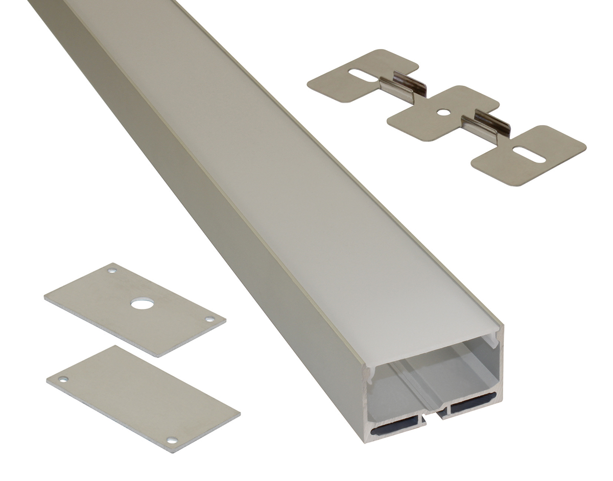 PowerLED LED Strip Extrusion & Diffuser EXT for Cove Lighting, Shelve Lighting, Skirting Board Lighting, Under Cabinet