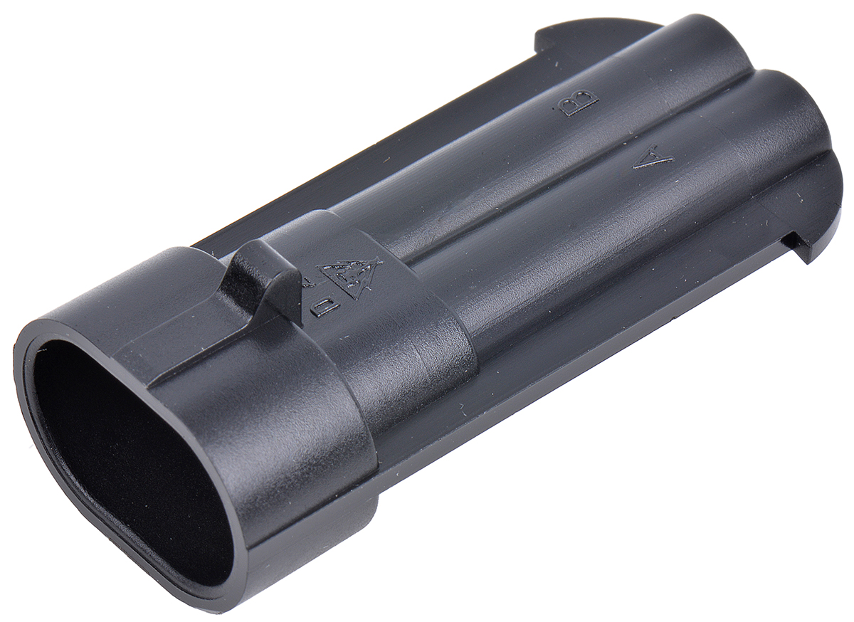 Delphi, Metri-Pack 150 Automotive Connector Plug Black Cable Mount 2 Way, Crimp Termination 15316529