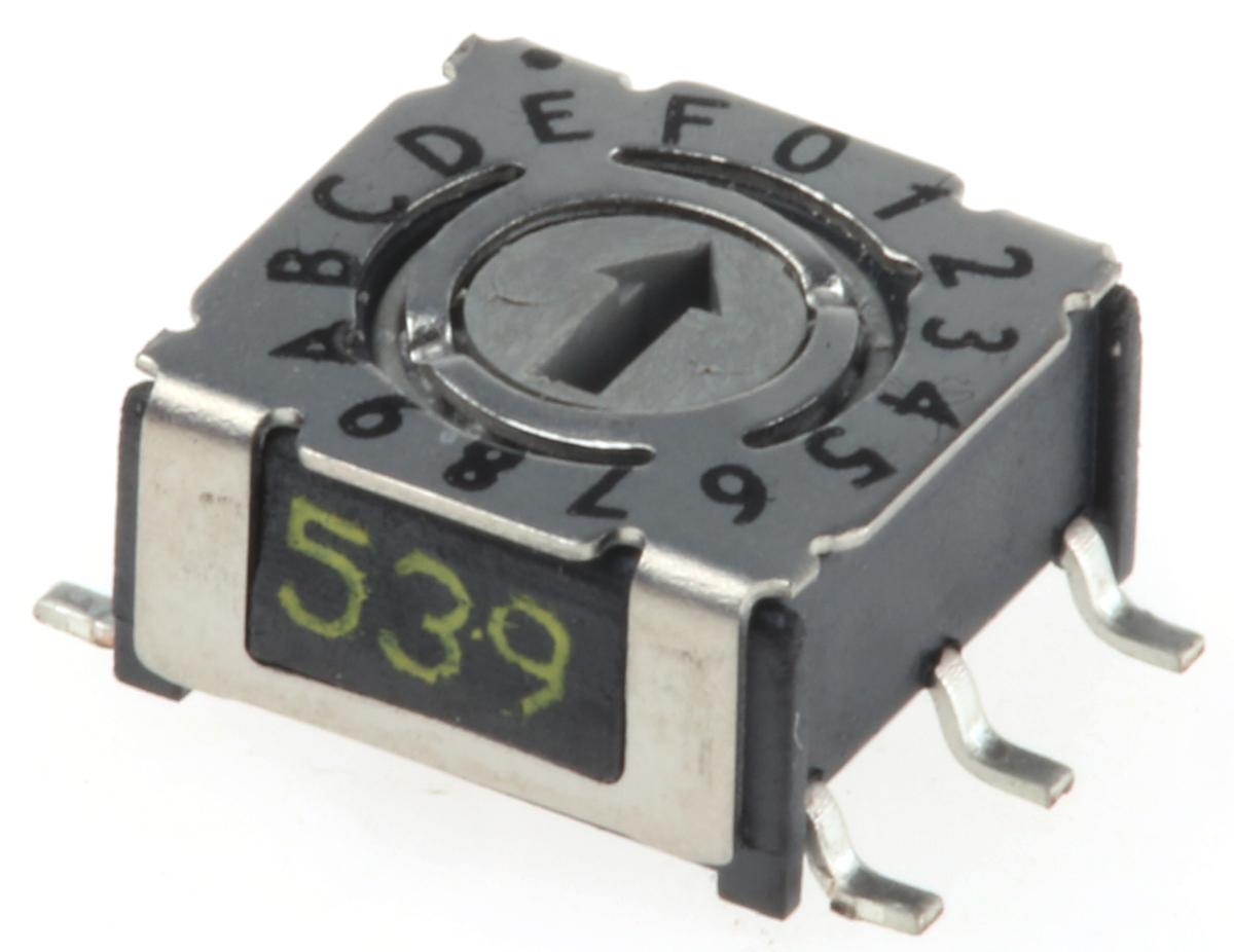Hartmann 16 Way Surface Mount DIP Switch, Rotary Flush Actuator
