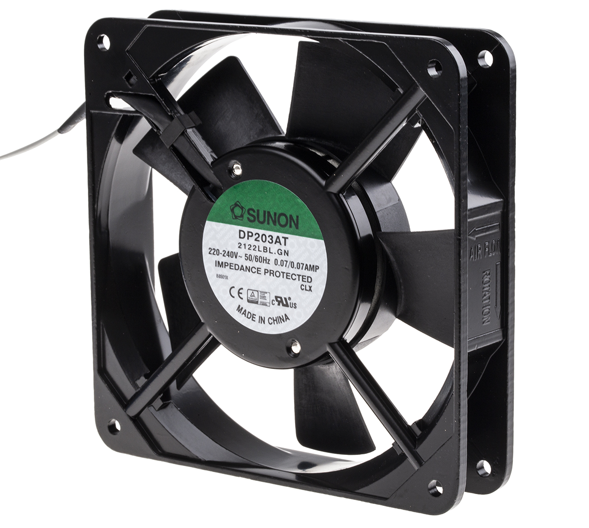 Sunon DP Series Axial Fan, 230 V ac, AC Operation, 91.8m³/h, 13W, 70mA Max, 120 x 120 x 25mm