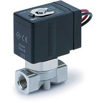 SMC Solenoid Valve VXE2120-02F-5DO1, 2 port(s) , NC, 24 V, 1/4in