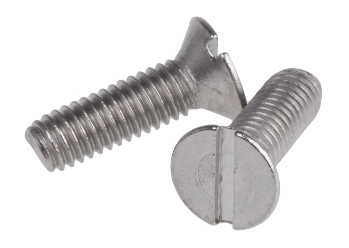 RS PRO Slot M3 Countersunk A4 316 Stainless Steel Machine Screws DIN 963 x 10.0mm
